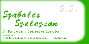 szabolcs szelezsan business card